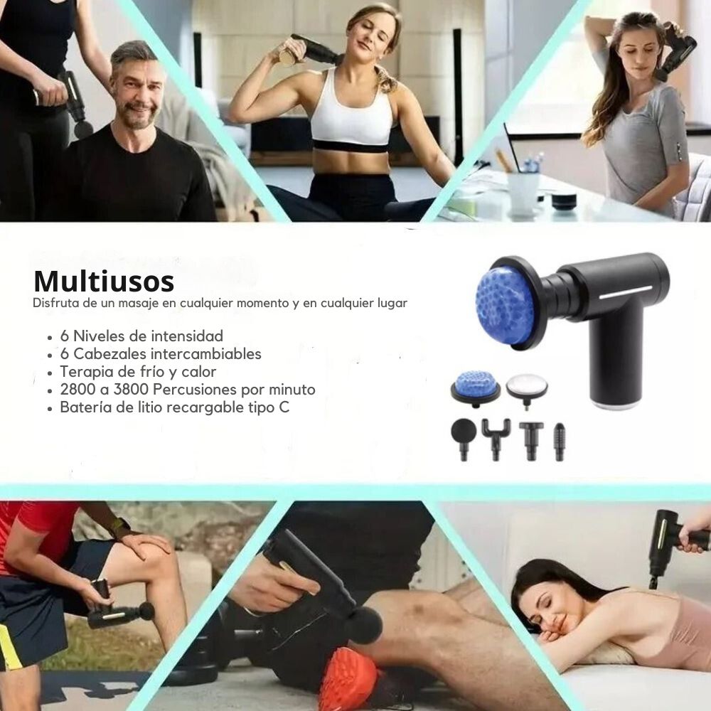 Pistola De Masajes De 6 Niveles Frioca